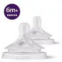 Avent Natural Feeding Baby Teat Thick Feed (6M+) - 2 Pack