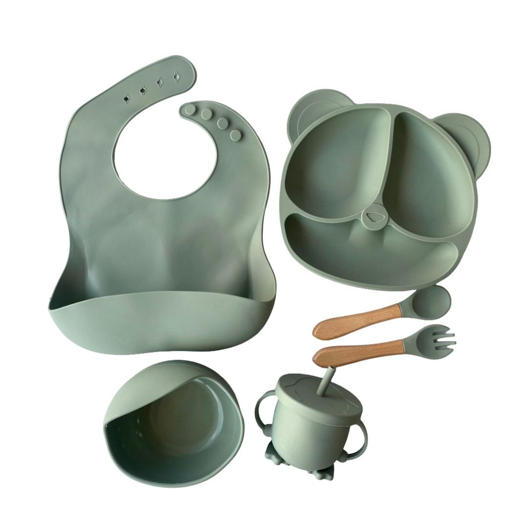 silicon feeding set 6pcs 