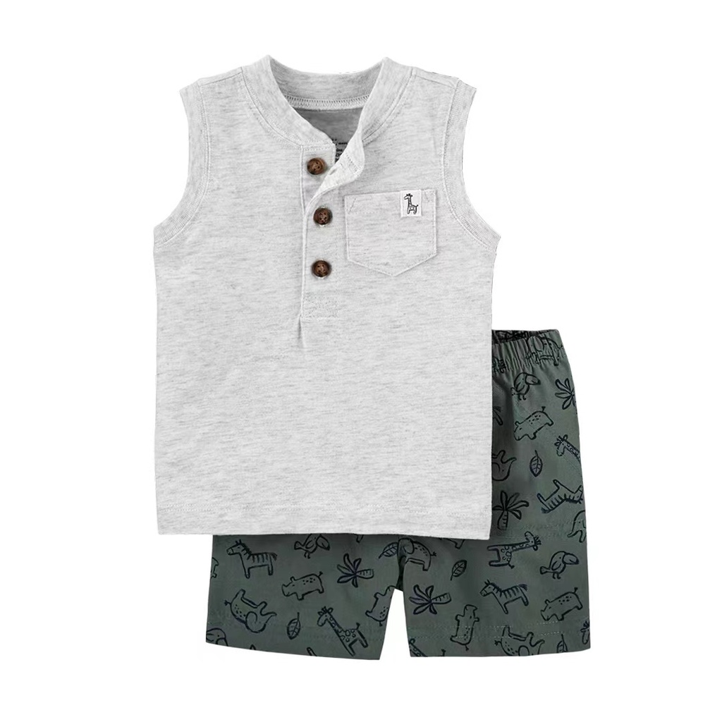 gray classic cut 2pc set