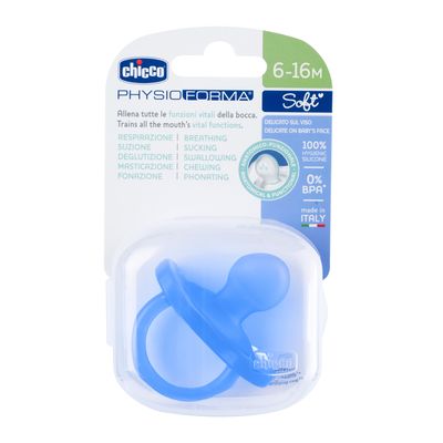 Chicco soft soother (6_16 blue )